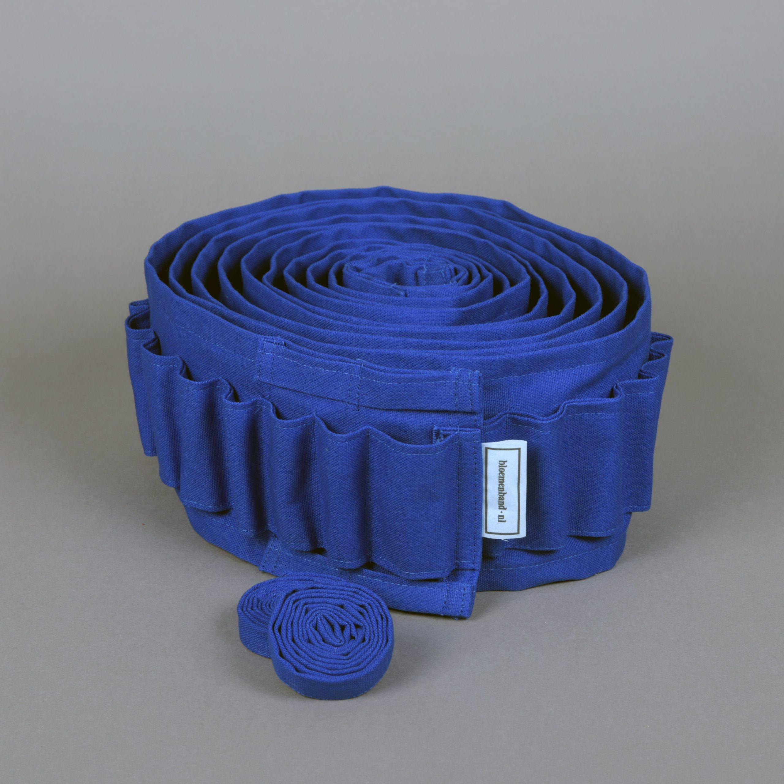 Kobaltblauwe Bloemenband voor om de uitvaartkist