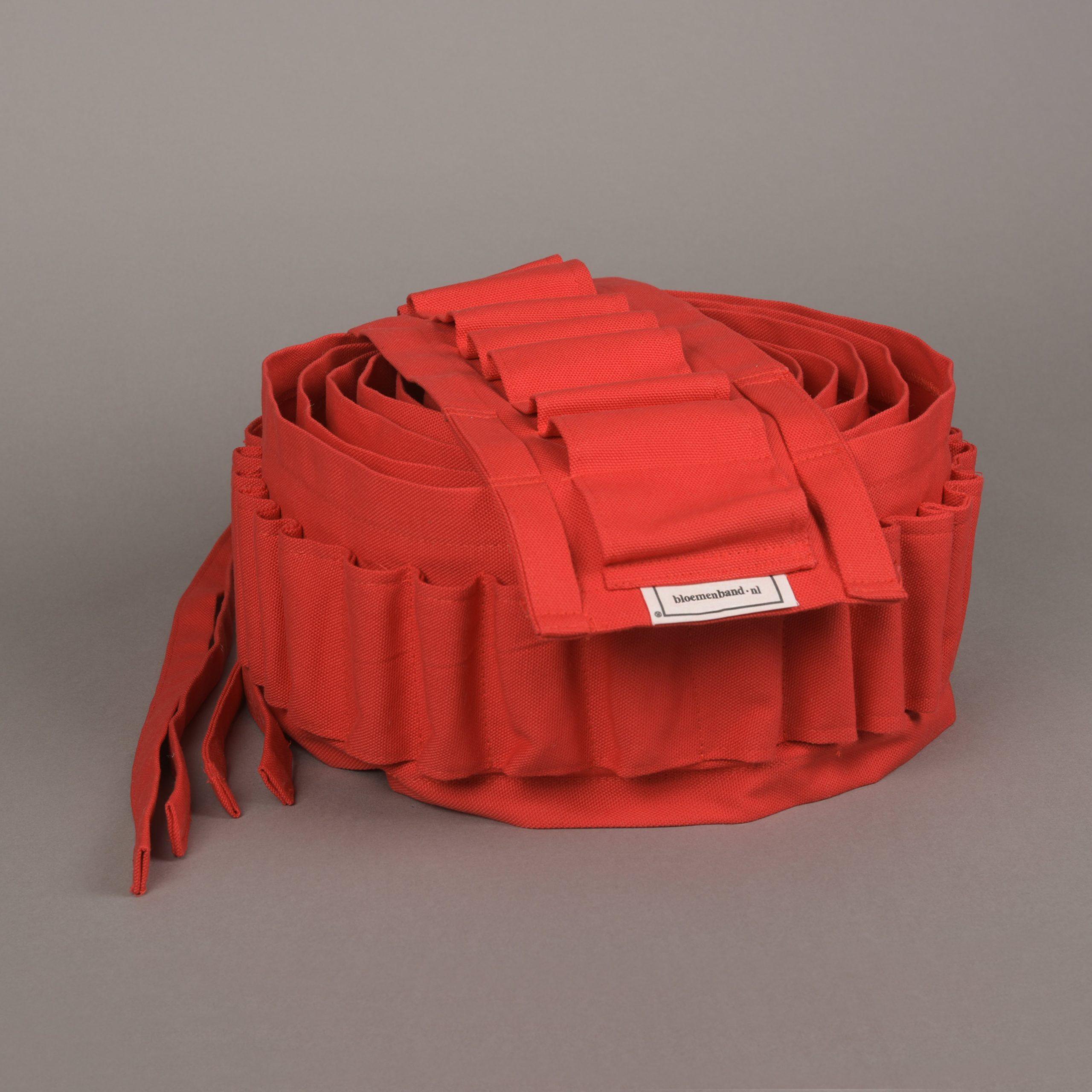 Felrode Bloemenband voor om de uitvaartkist - Afbeelding 2