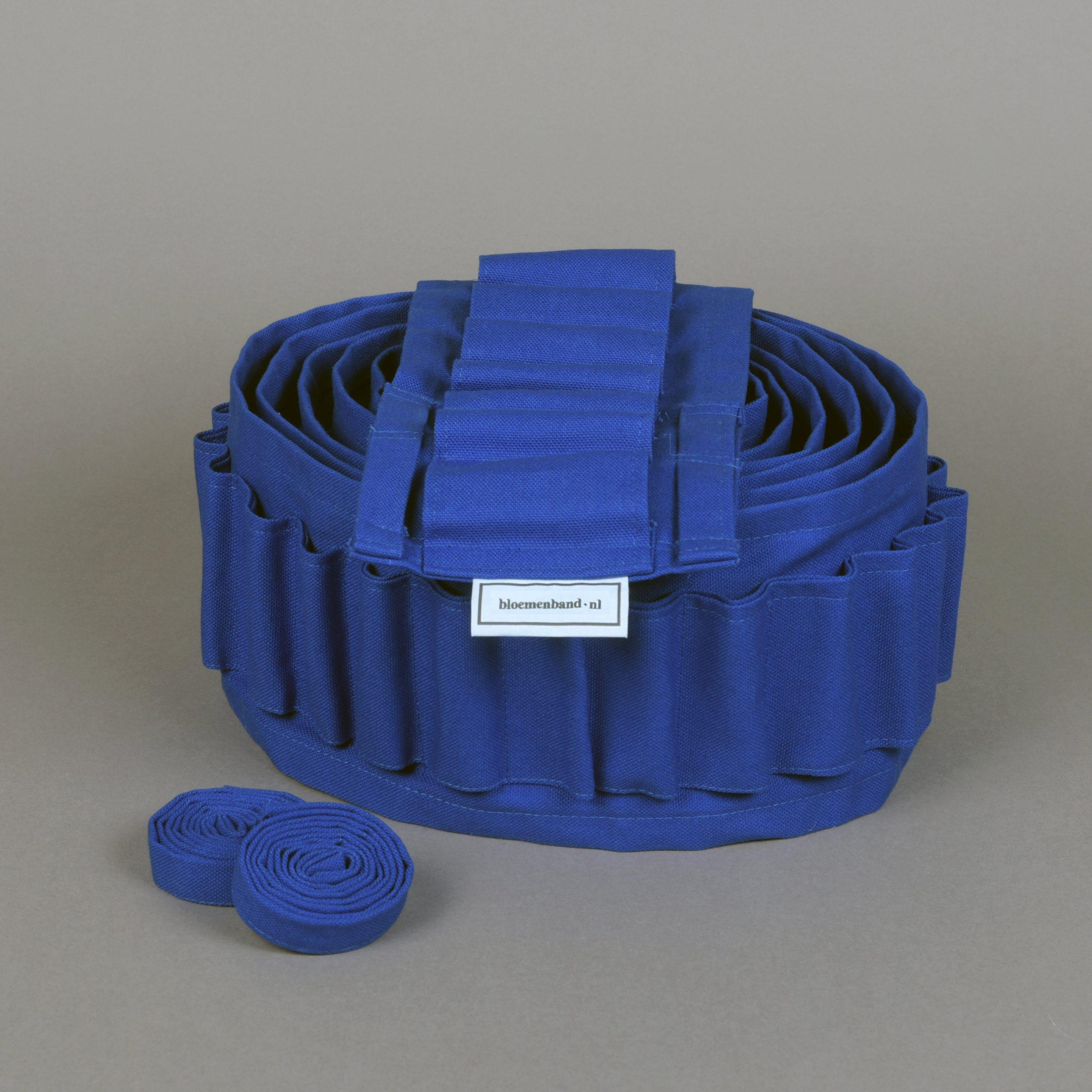 Kobaltblauwe Bloemenband voor om de uitvaartkist - Afbeelding 2