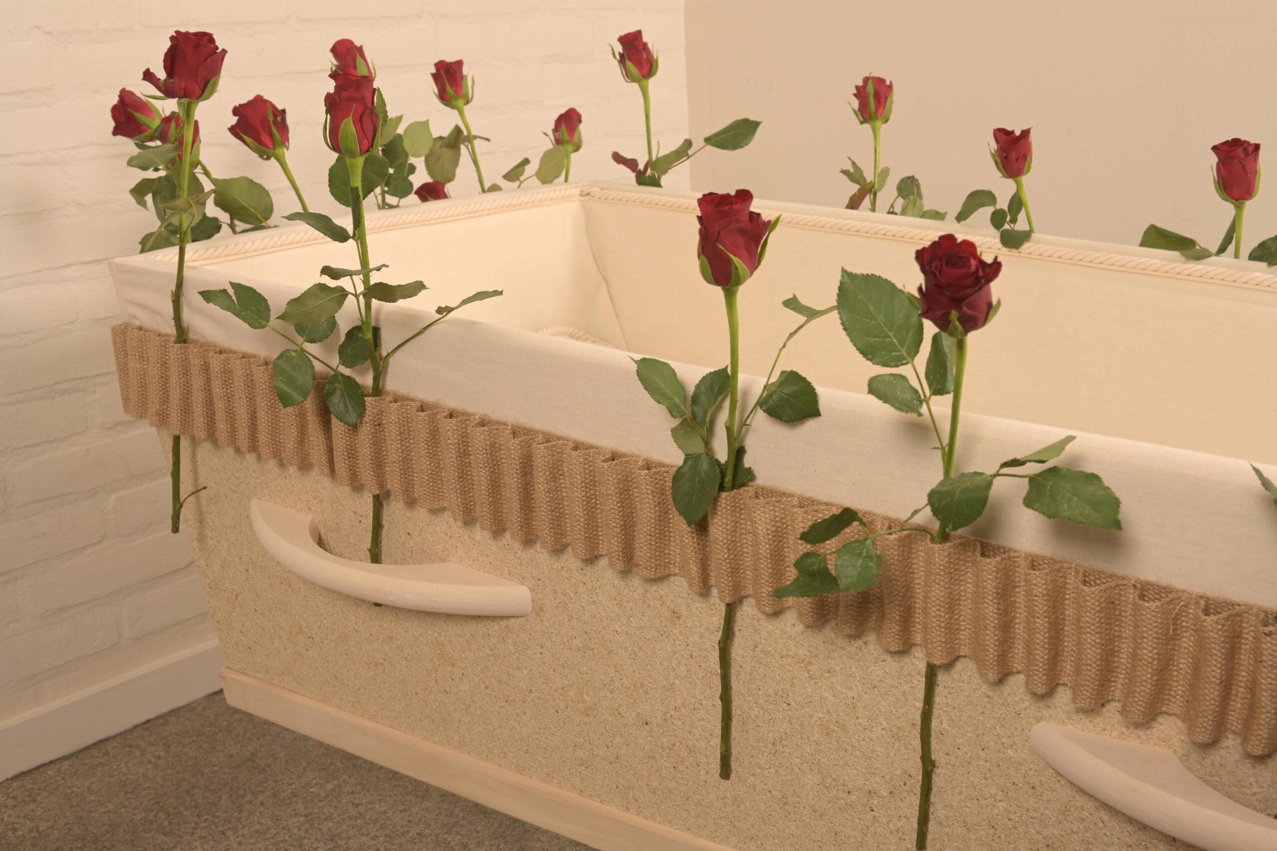 Bloemenband Jute voor om de uitvaartkist - Afbeelding 3